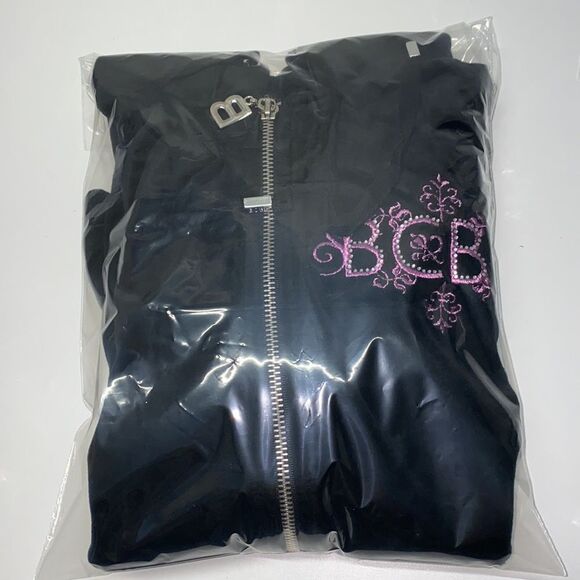 BCBGMAXAZRIA HOODIE SWEATER WOMENS Black new sz small - Picture 7 of 8